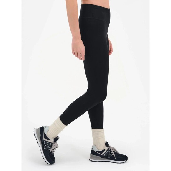 MATE THE LABEL ORGANIC COTTON HIGH RISE BLACK LEGGINGS NEW! - Picture 3 of 4